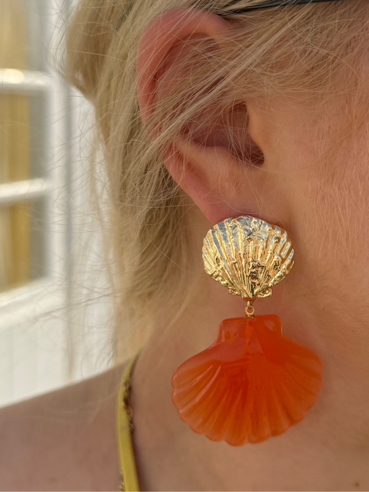 SEASHELL - Clam Earrings - Gold