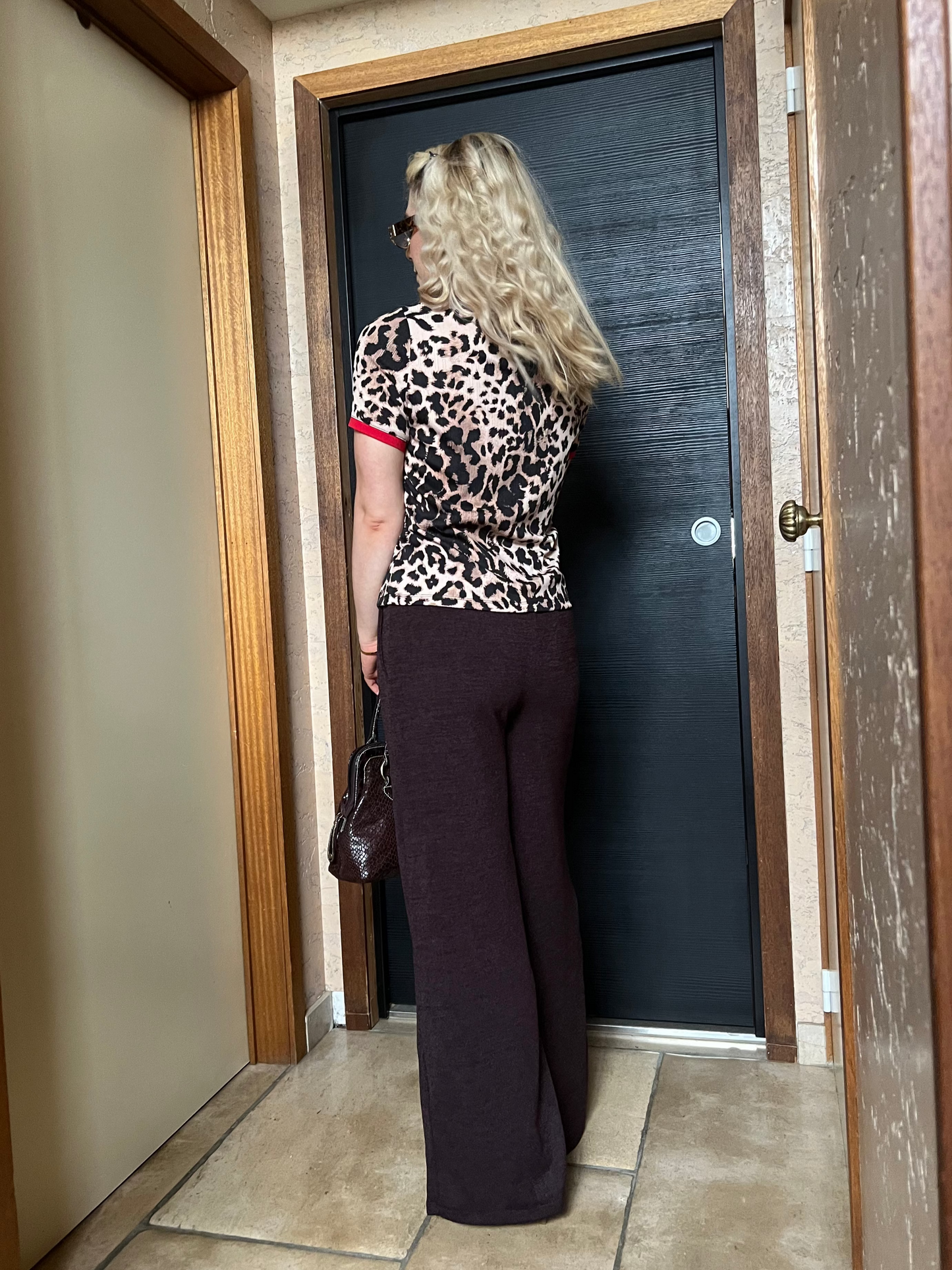 SABOR - Leopard Print Polo T-shirt
