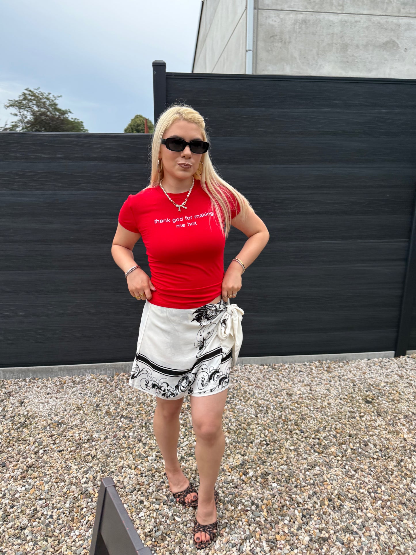 RAQUELLE - "thank god for making me hot" T-Shirt