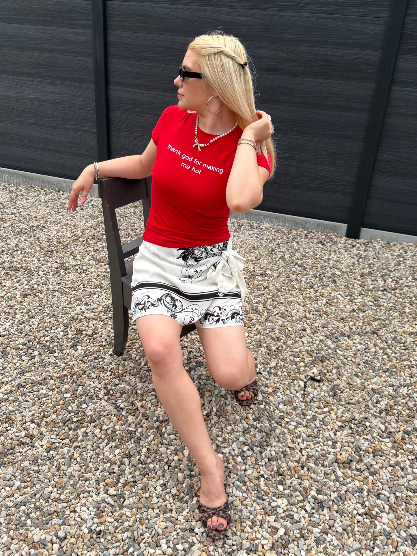 RAQUELLE - "thank god for making me hot" T-Shirt