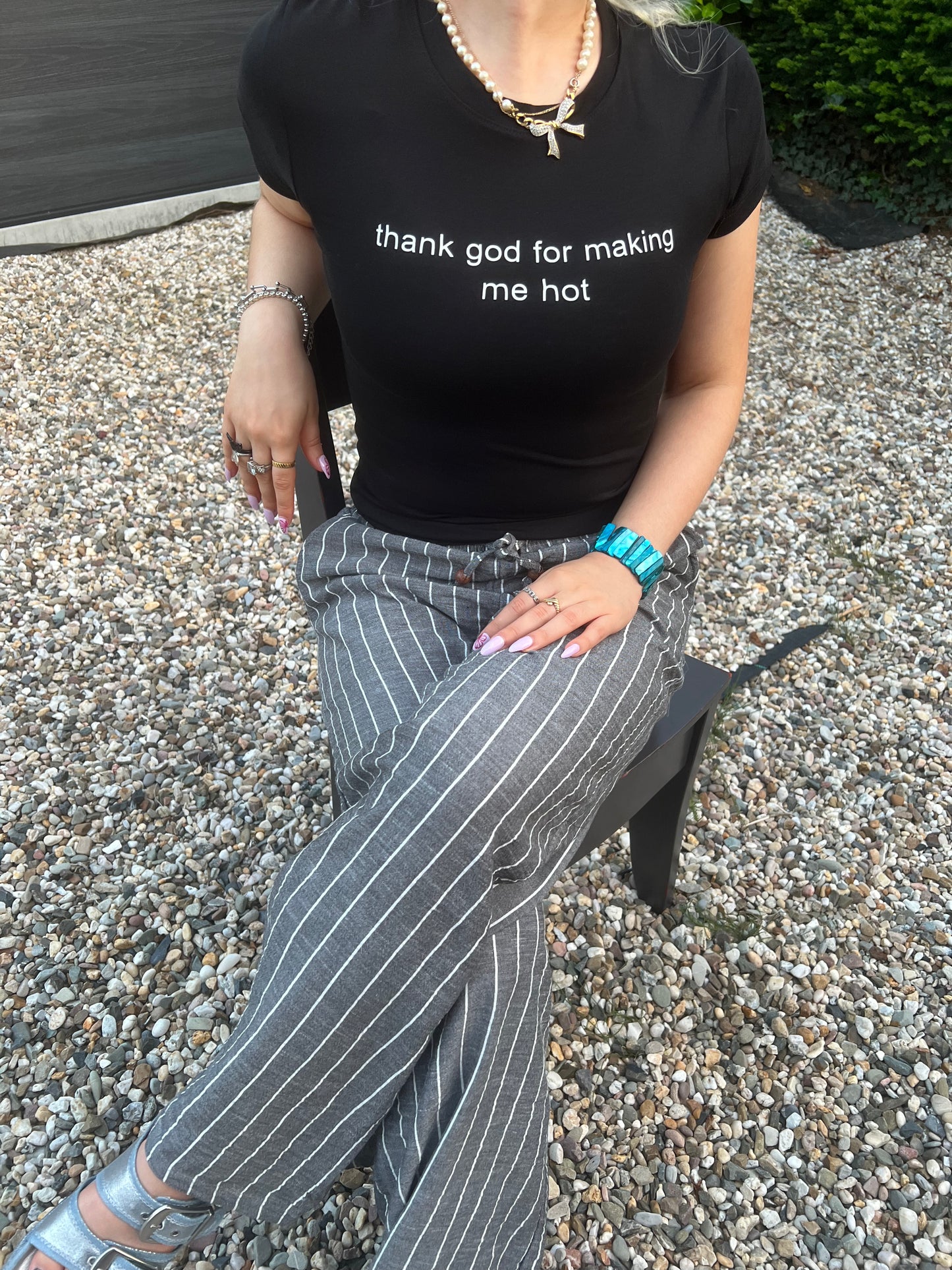 RAQUELLE - "thank god for making me hot" T-Shirt