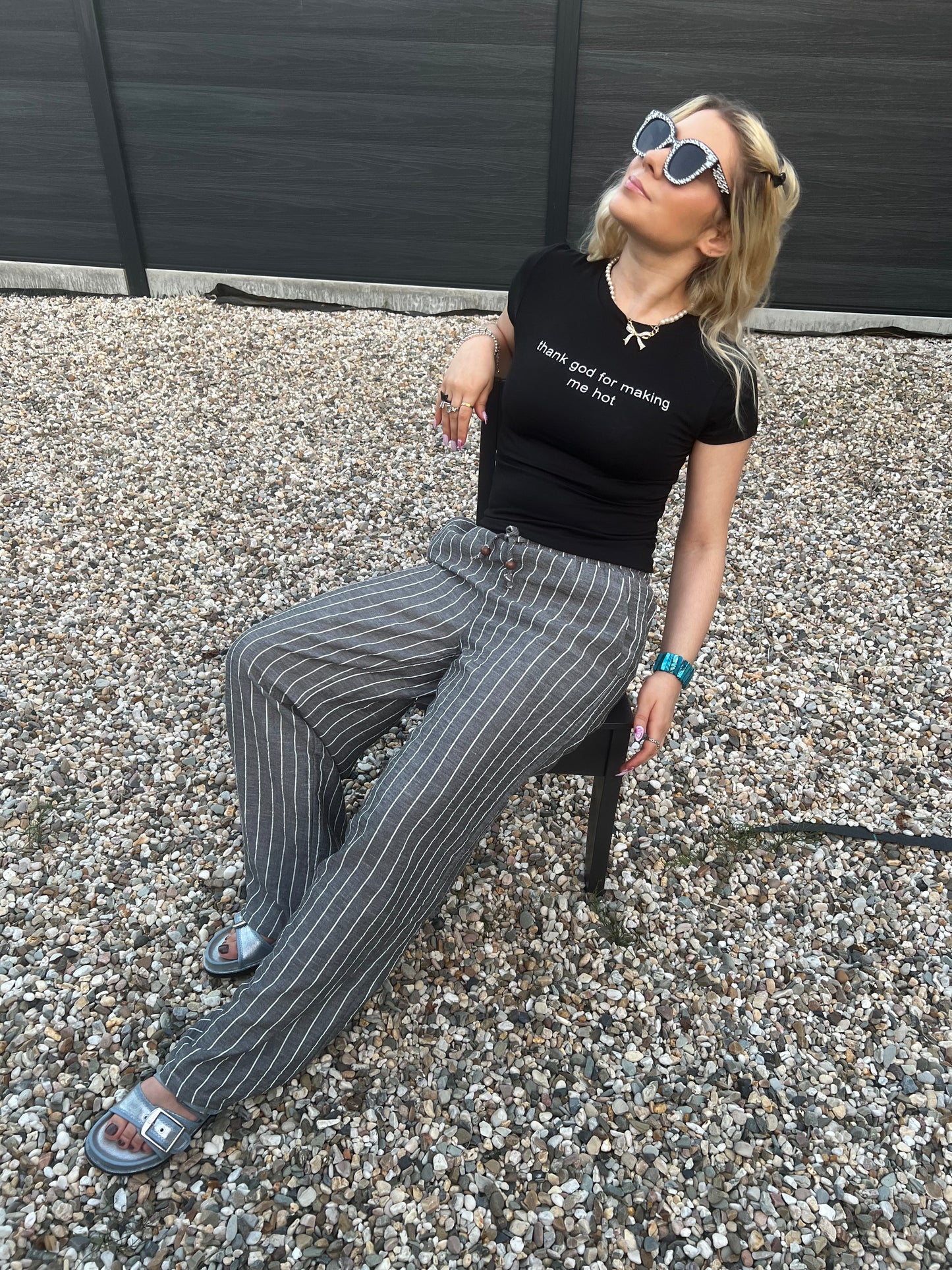 RAQUELLE - "thank god for making me hot" T-Shirt