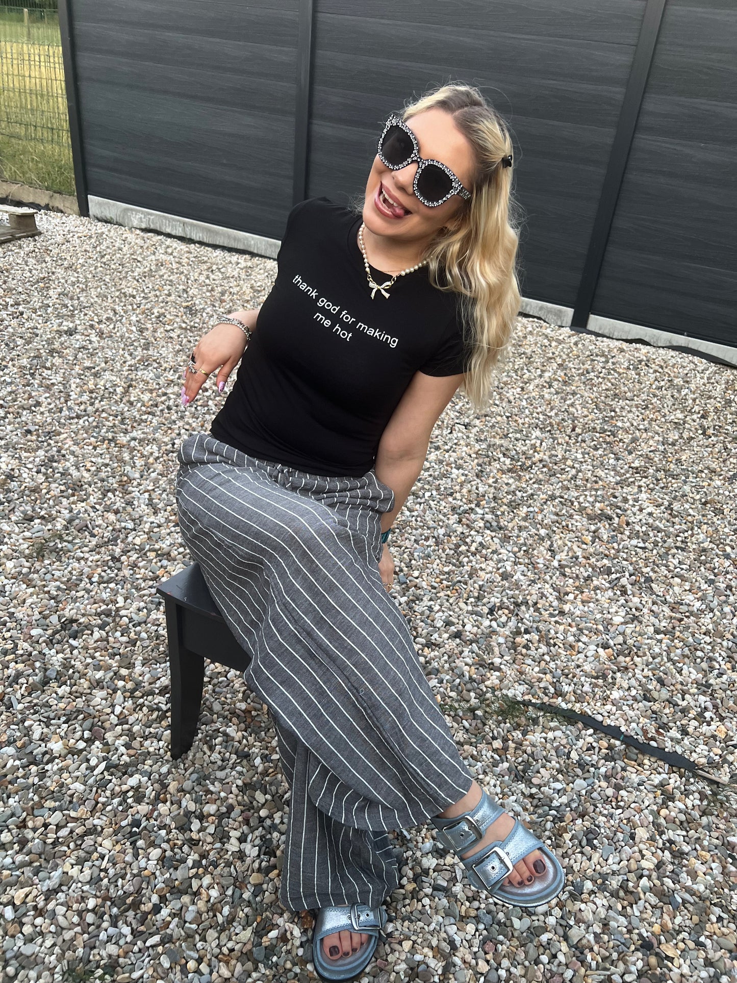 RAQUELLE - "thank god for making me hot" T-Shirt