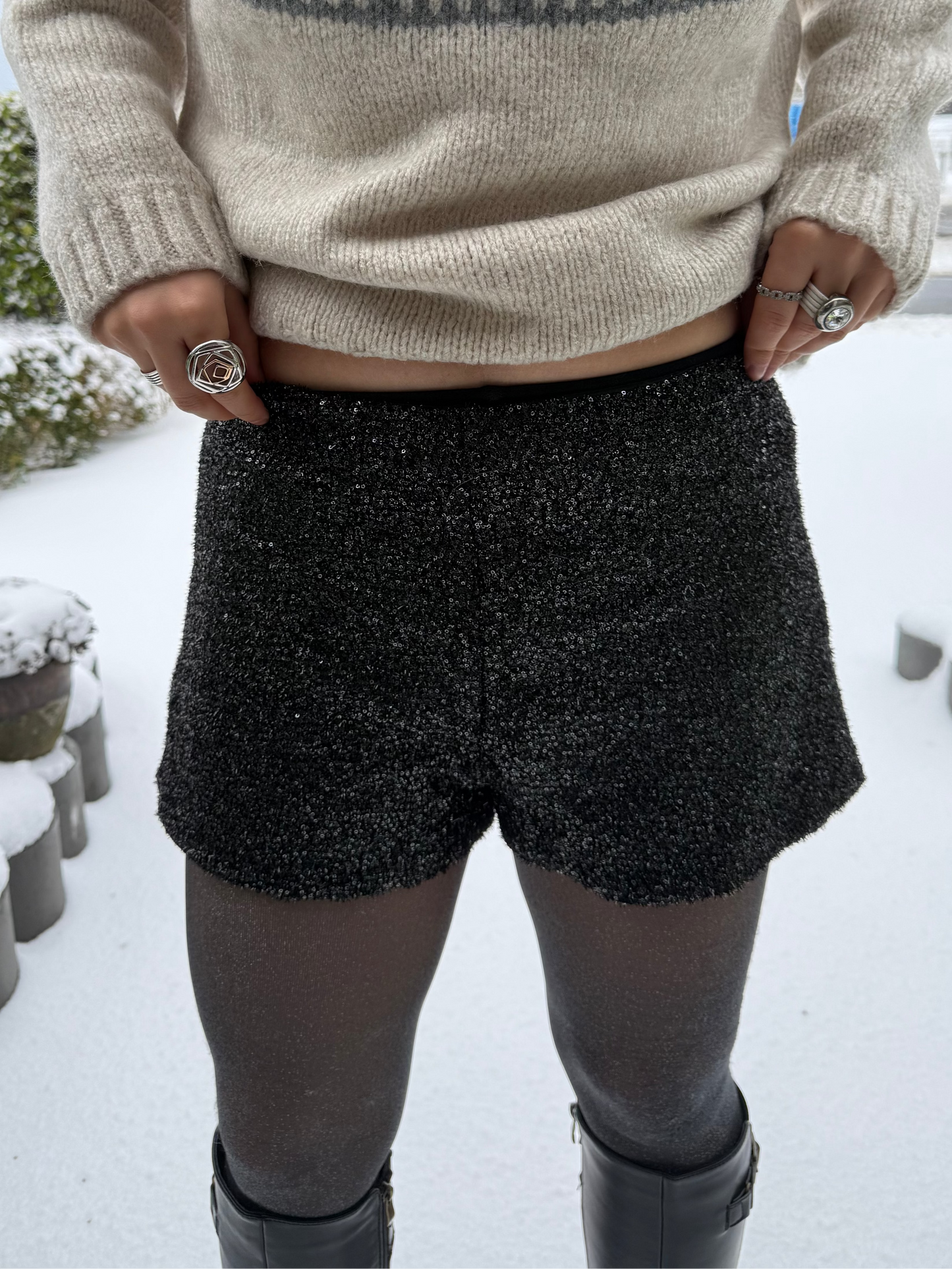 STELLA - Sequin Mini Shorts