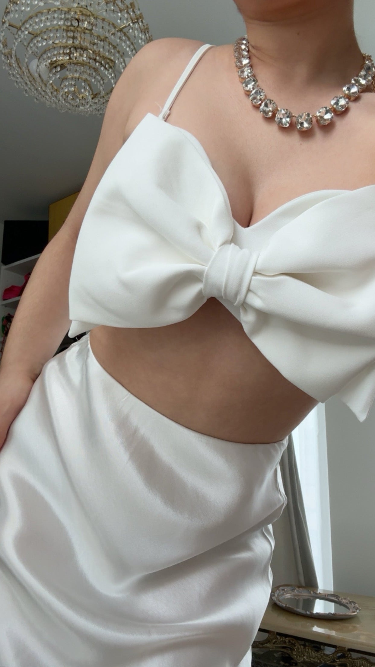 CATHERINE - Bow Bustier Top