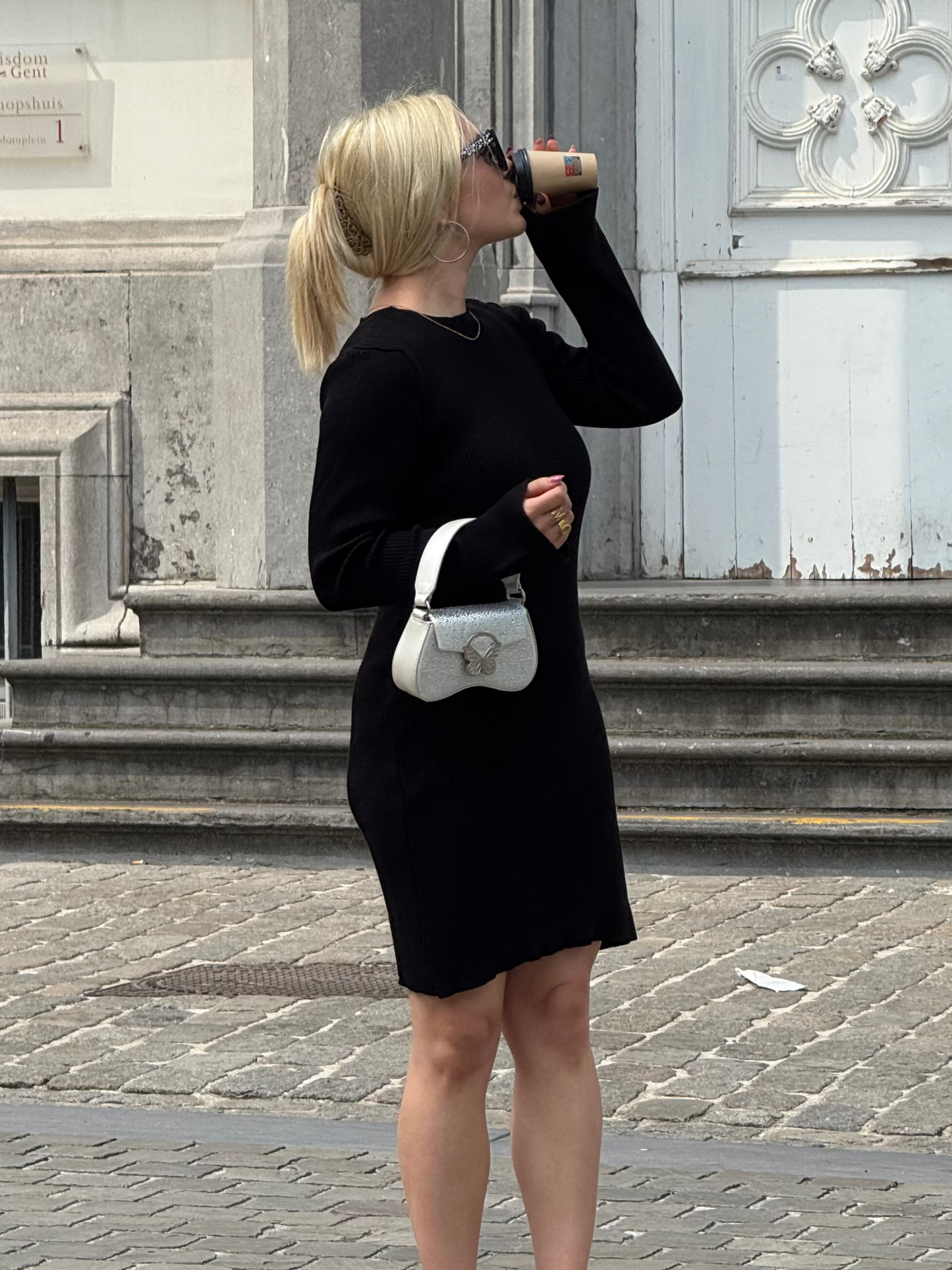 MARIPOSA - Backless Butterfly Detailed Knit Dress