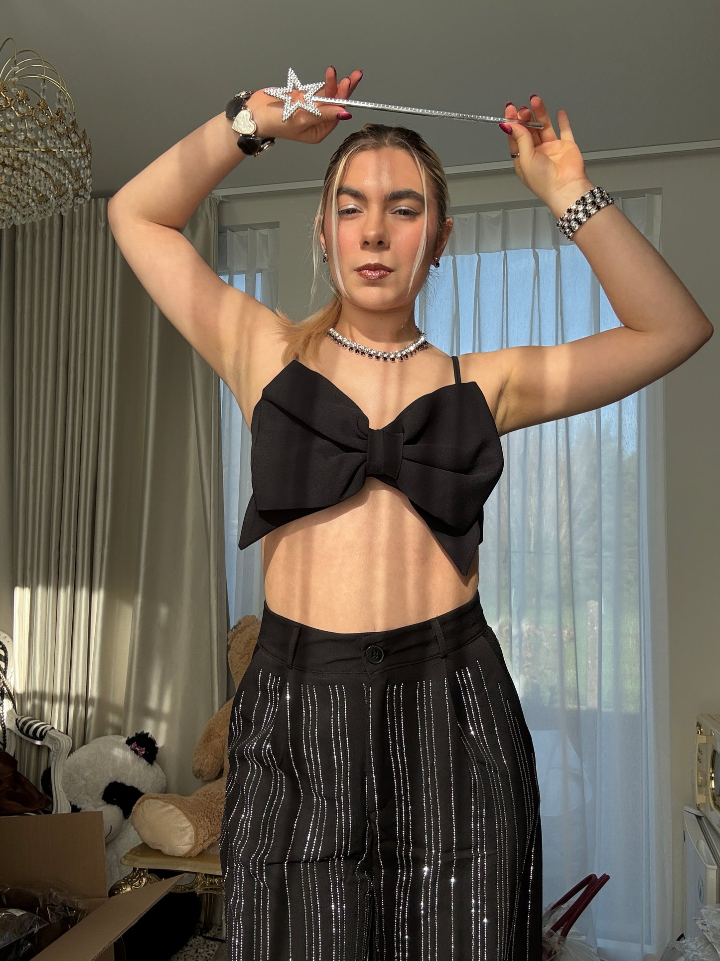 CATHERINE - Bow Bustier Top