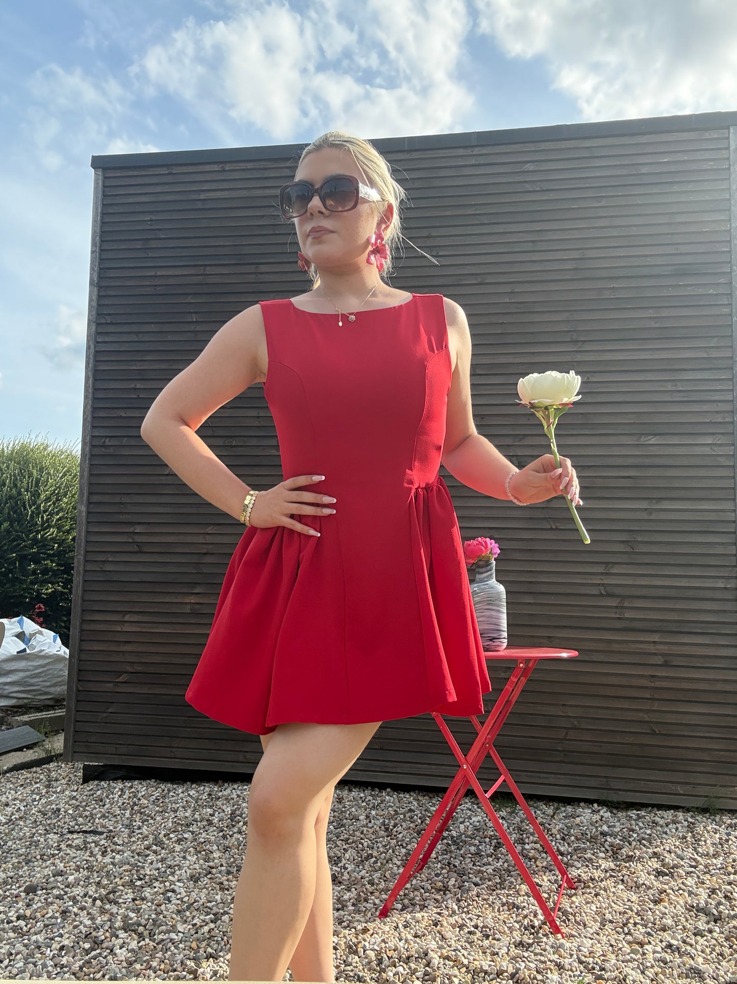 PINWHEEL - Flared Skater Mini Dress