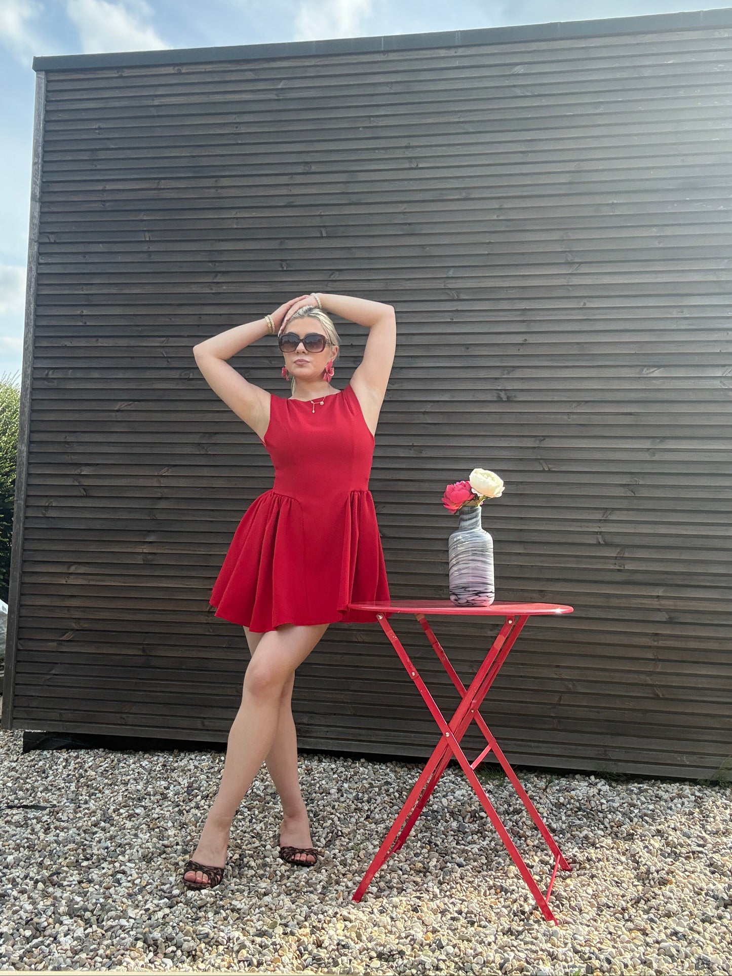 PINWHEEL - Flared Skater Mini Dress
