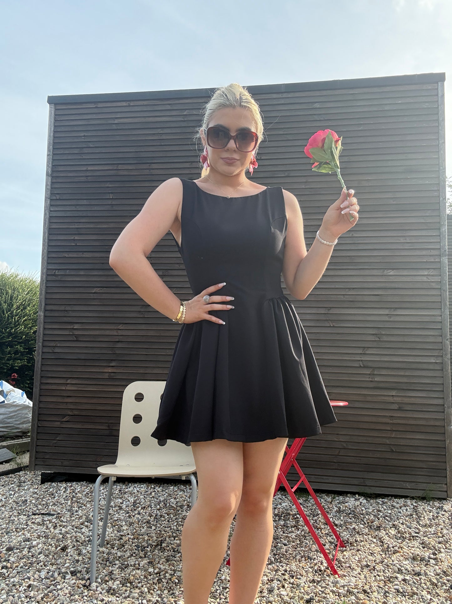 PINWHEEL - Flared Skater Mini Dress