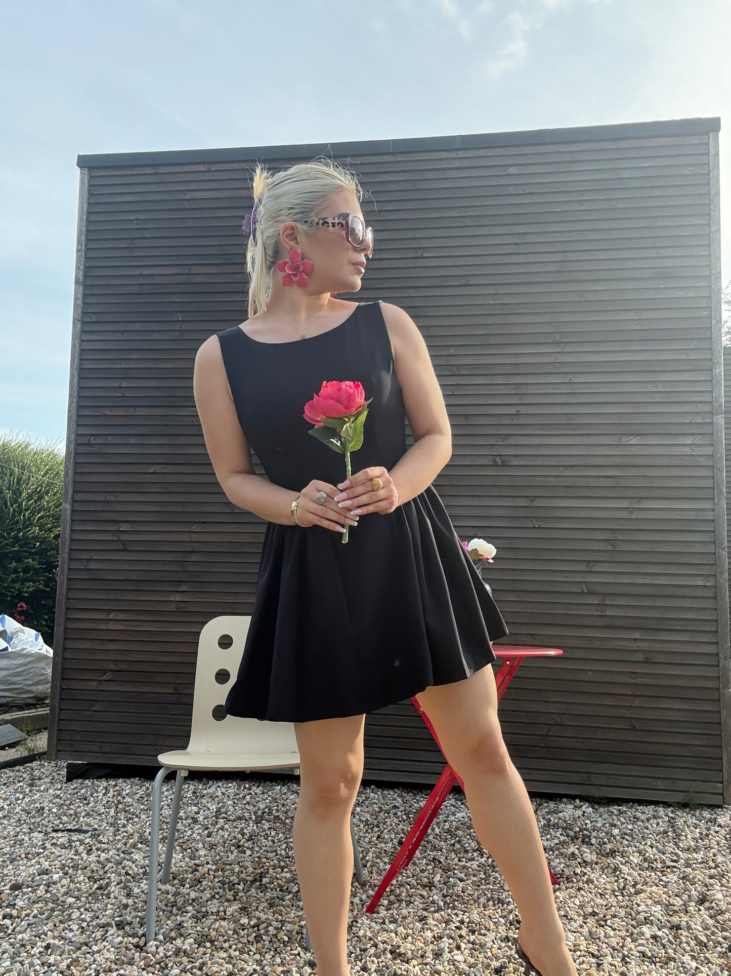 PINWHEEL - Flared Skater Mini Dress