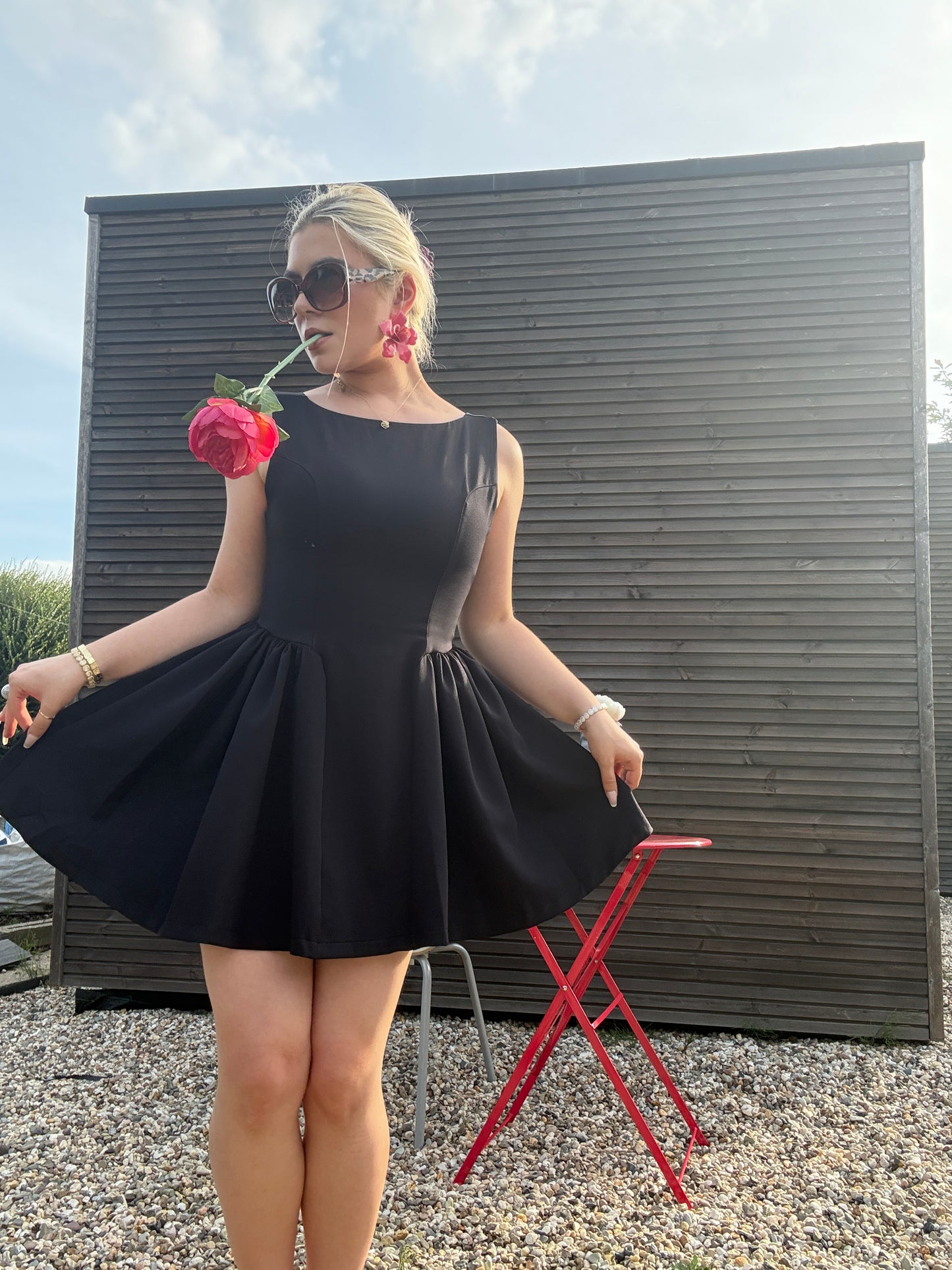 PINWHEEL - Flared Skater Mini Dress
