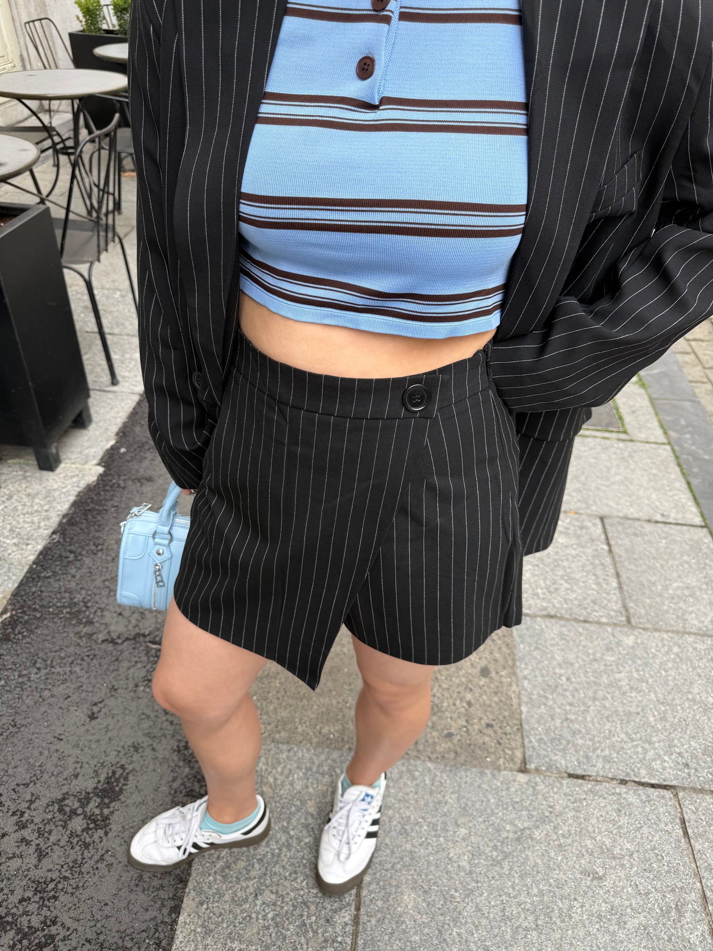 SKELLINGTON - Pinstripe Suit Set - Black