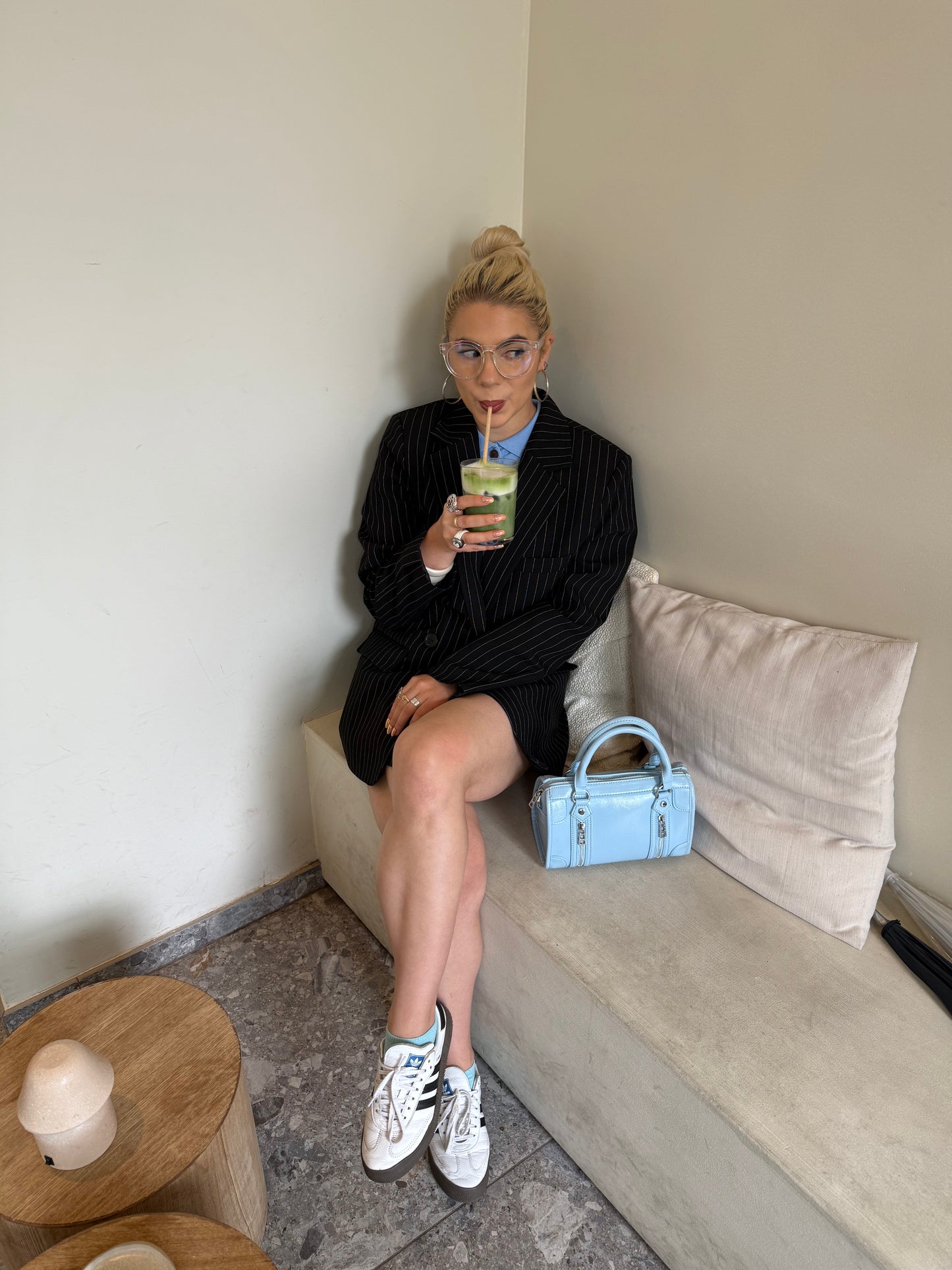 SKELLINGTON - Pinstripe Suit Set - Black