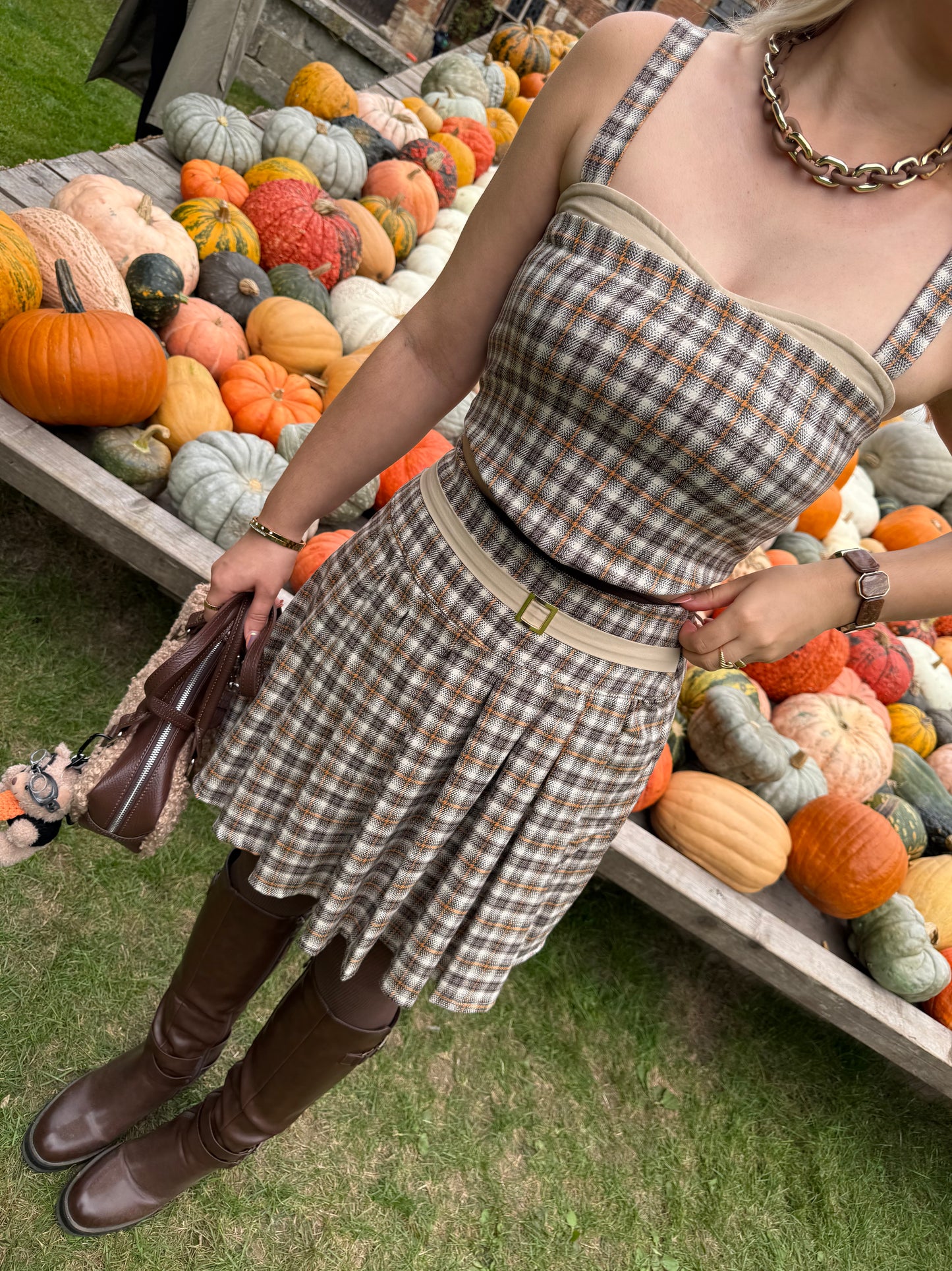 SIENNA - Plaid Bustier Top