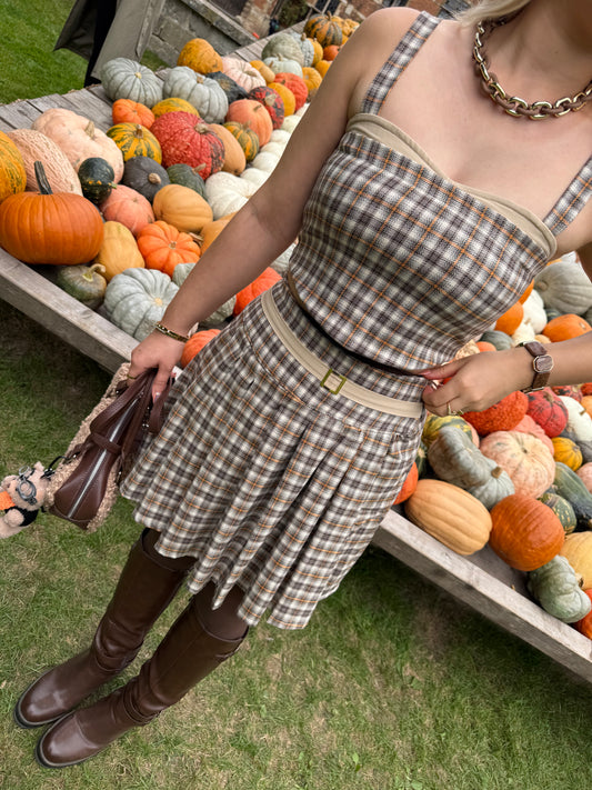 SIENNA - Plaid Bustier Top