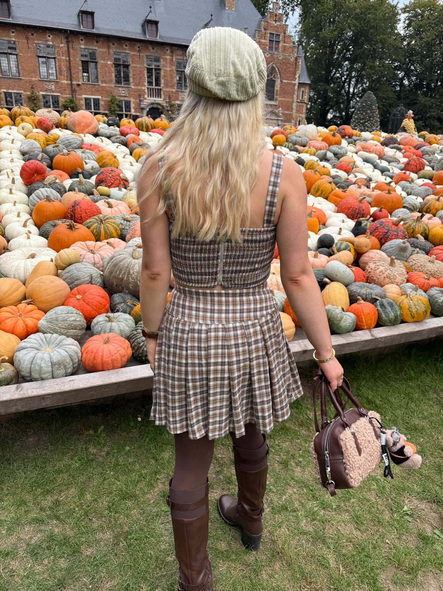 SIENNA - Pleated Plaid Skirt