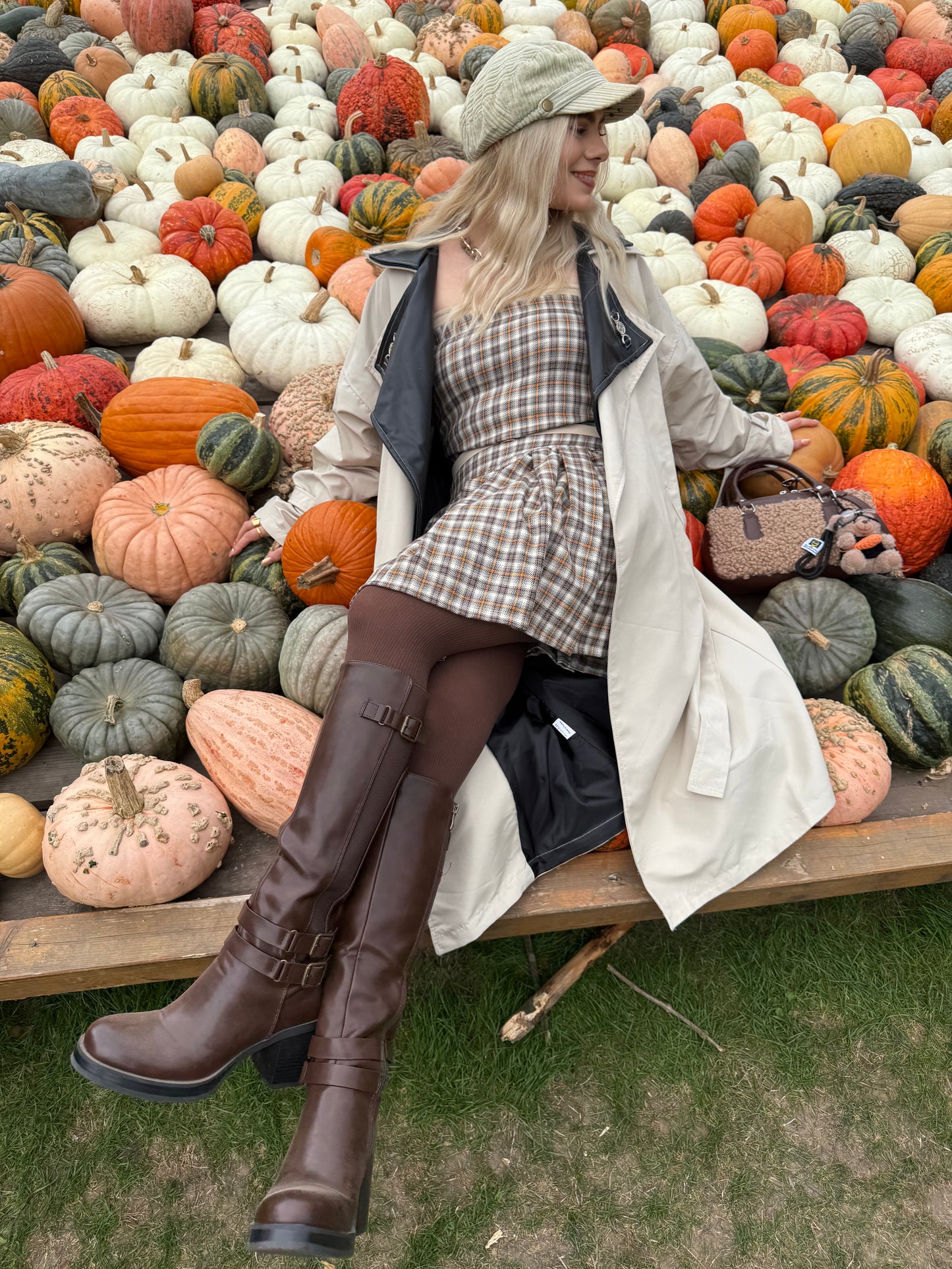 SIENNA - Plaid Bustier Top