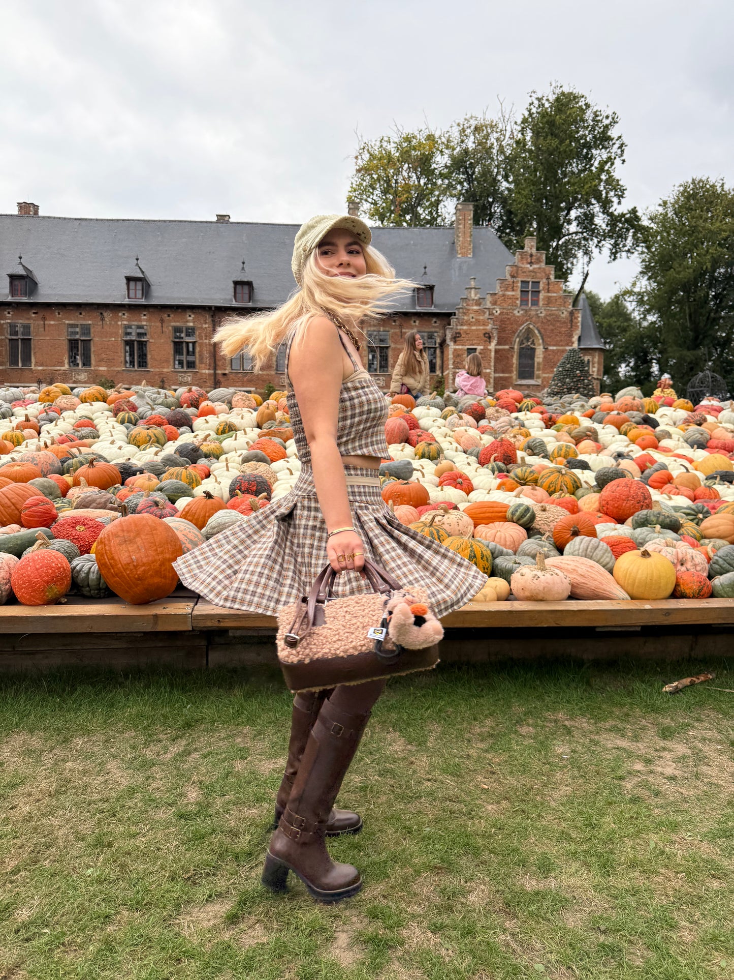 SIENNA - Pleated Plaid Skirt