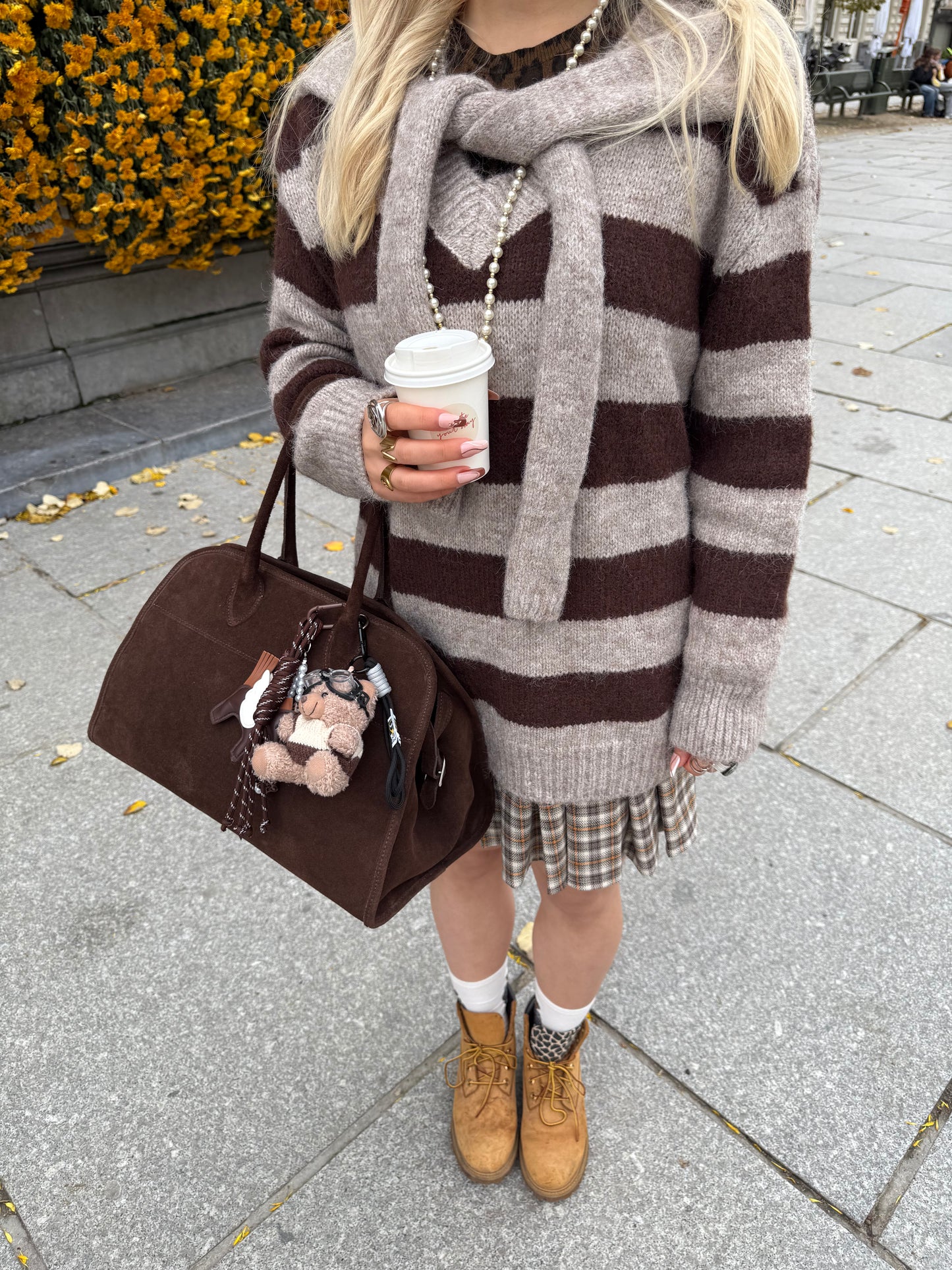 WHIPPA - Striped Tie Knit - Taupe