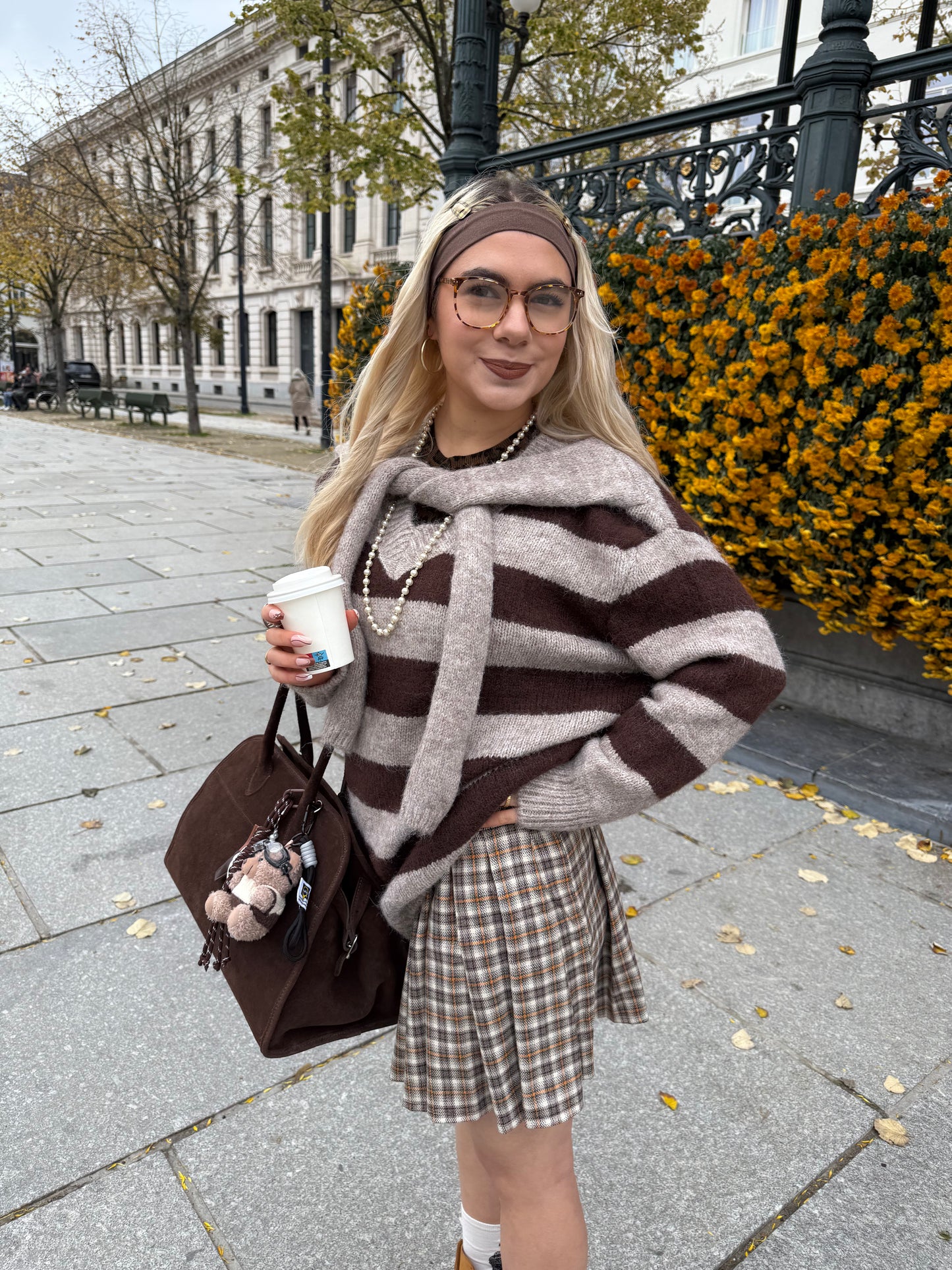 WHIPPA - Striped Tie Knit - Taupe