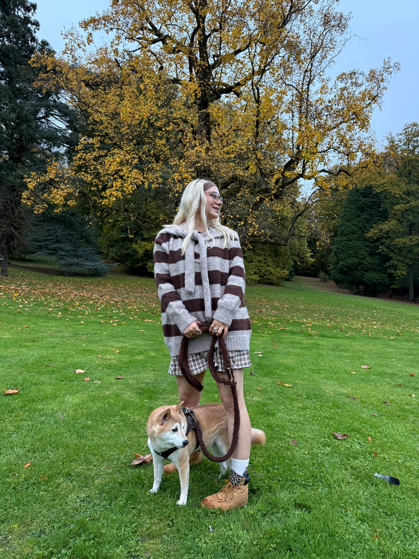 WHIPPA - Striped Tie Knit - Taupe