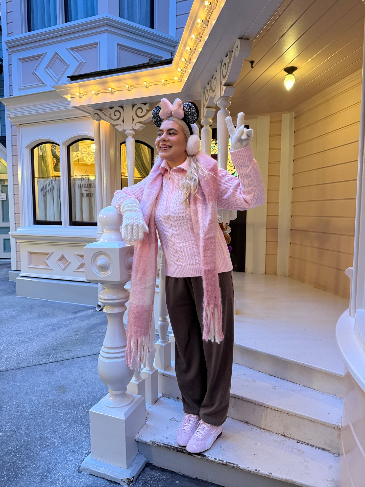 PIGLET - Trui met Ritskraag en Kabelpatroon - Babyroze
