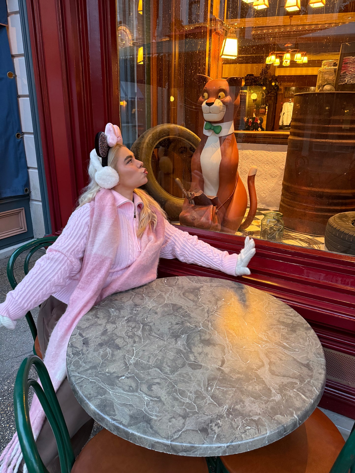 PIGLET - Trui met Ritskraag en Kabelpatroon - Babyroze