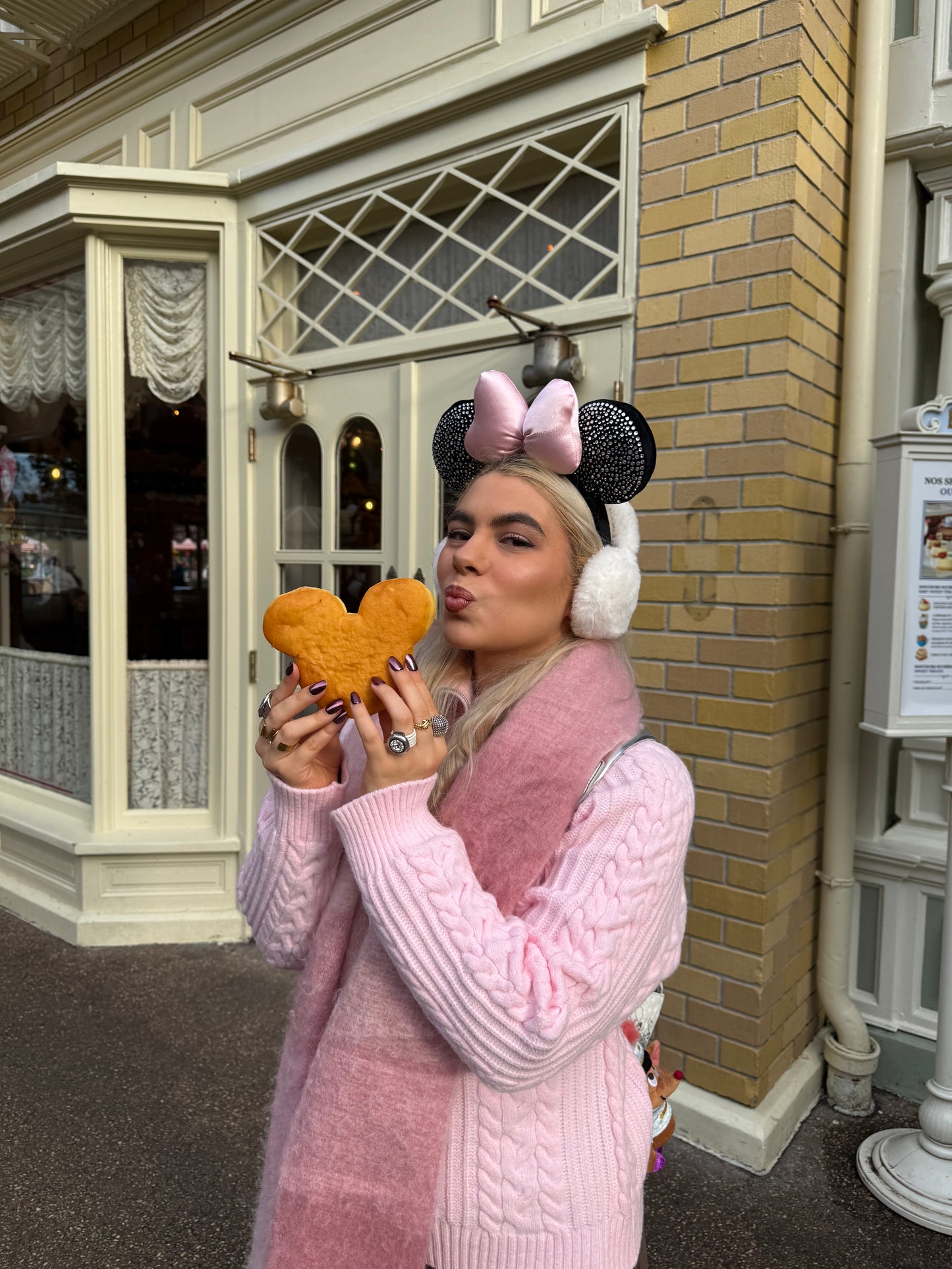 PIGLET - Trui met Ritskraag en Kabelpatroon - Babyroze