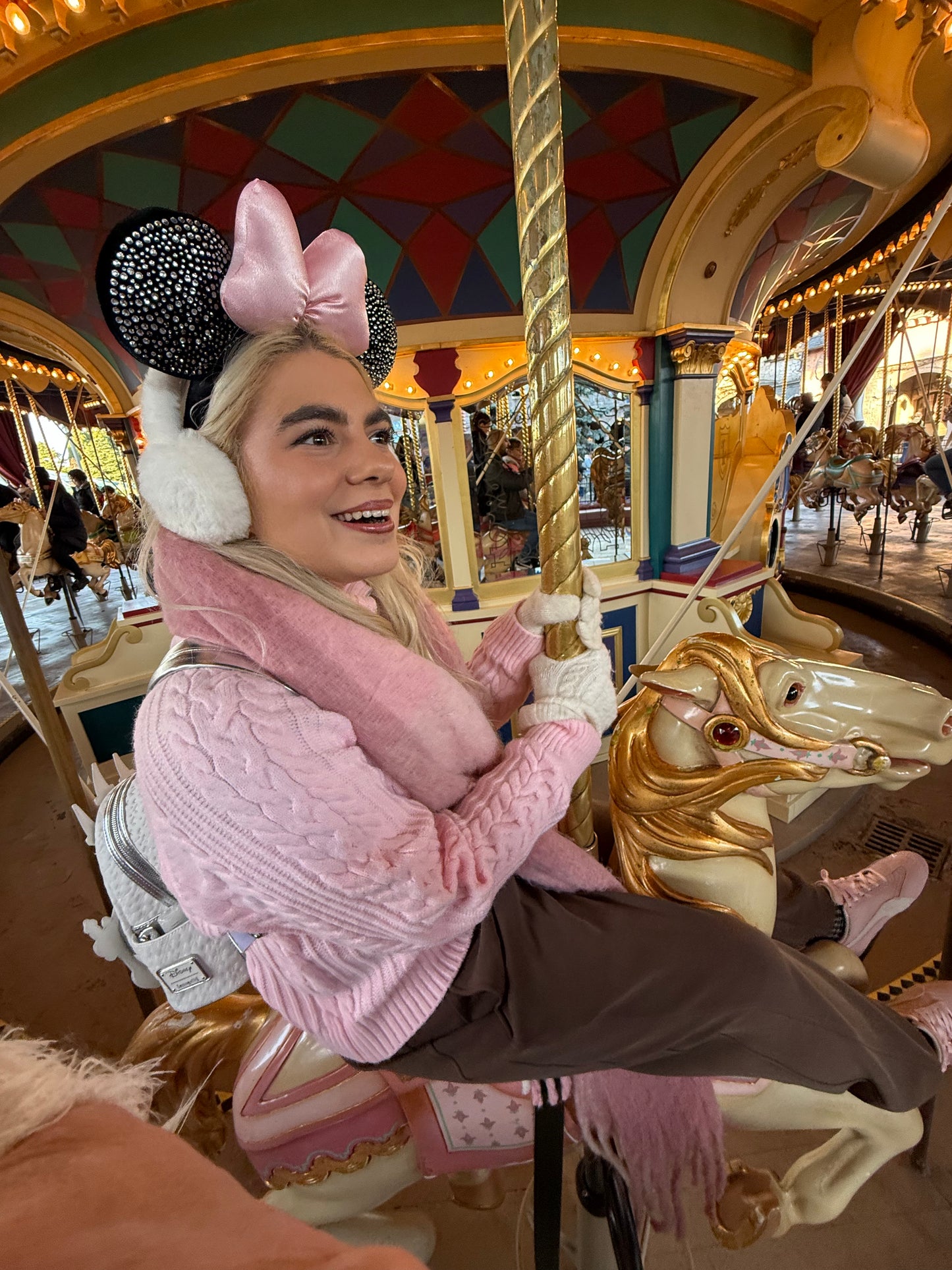 PIGLET - Trui met Ritskraag en Kabelpatroon - Babyroze