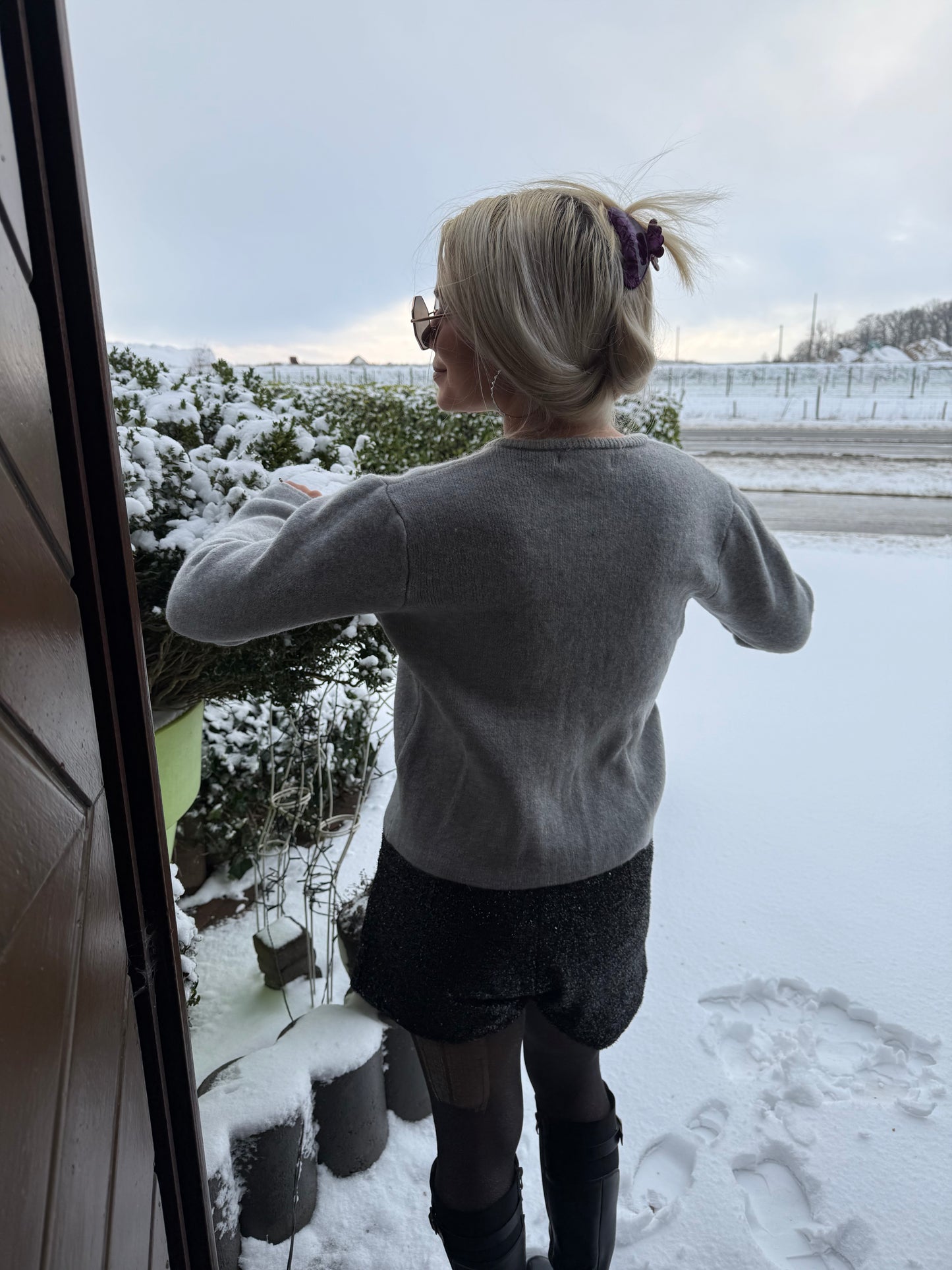 THUMPER - Bow Button Up Knit Cardigan