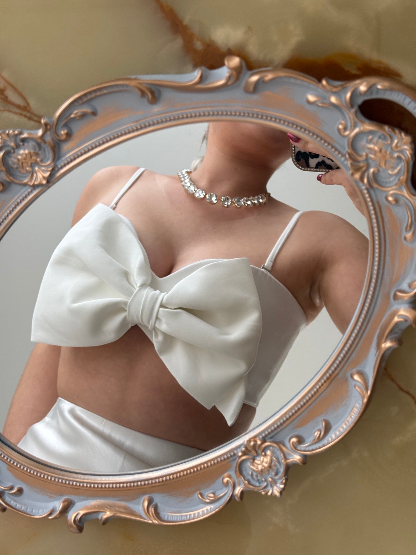 CATHERINE - Bow Bustier Top