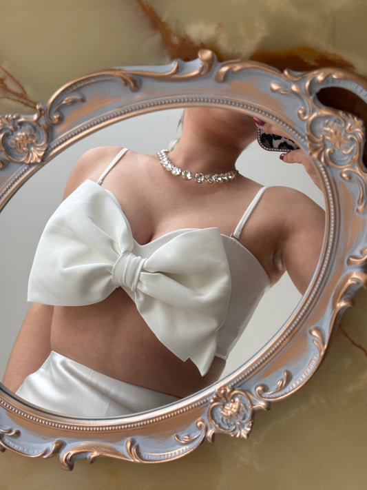 CATHERINE - Bow Bustier Top