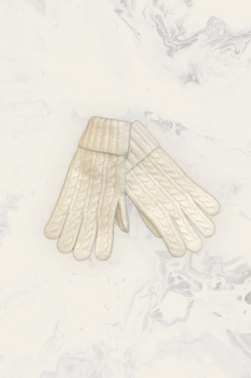 POWDER - Cable Knit Gloves